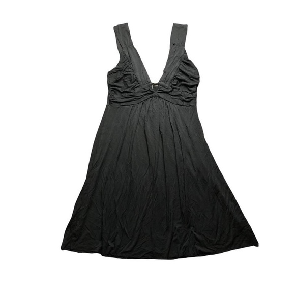 Birger Christensen Black V Neck Cut Out Flowy Mini Dress!! - Picture 3 of 4